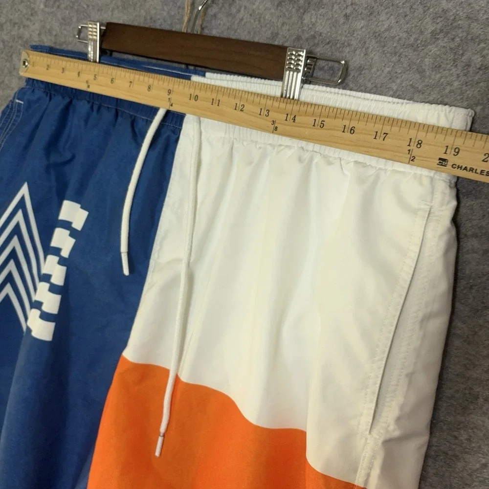 Whataburger Swim Trunks Mens XL Blue Orange‎ Pockets Mesh Lined Logo